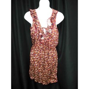 ANTHROPOLOGIE Red Ditsy Floral‎ Dress Small Cottage Core Women’s Love Ady